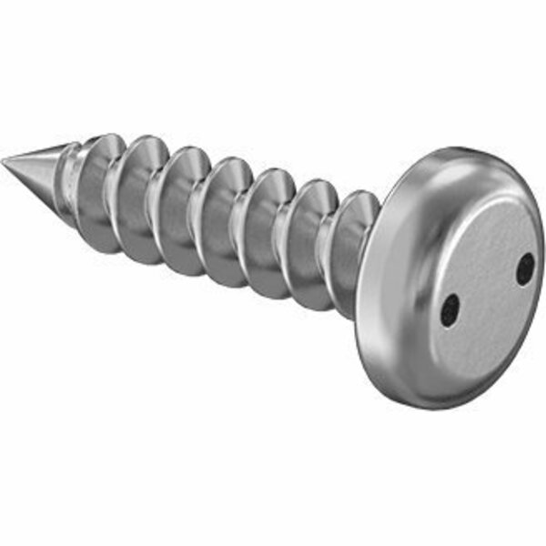 Bsc Preferred Drilled Spanner Rounded Head Screws for Sheet Metal 18-8 Stainless Steel Number 14 Size 1 L, 10PK 94065A315